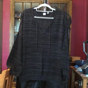 Gap black sweater split neck XXL